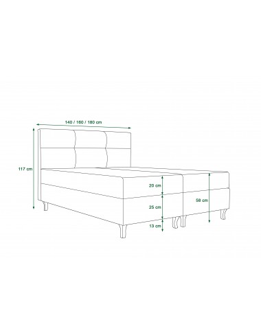 Americká postel s vysokým čelem Limba 180x200 cm