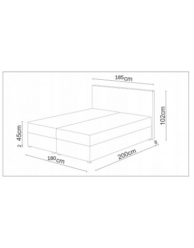 Boxspringová postel Modena 180x200 cm