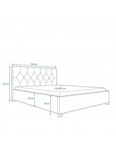 Čalouněná manželská postel Swift 140x200 cm