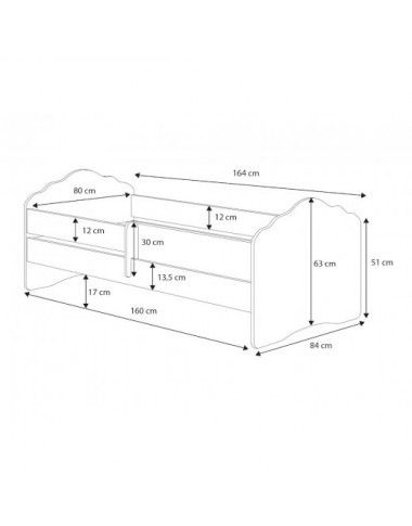 Dětská postel Casimo Barrier Lion 160x80