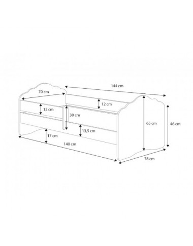 Dětská postel Casimo Barrier Cat 140x70