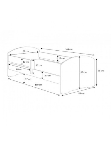 Dětská postel Pepe Barrier 160x80